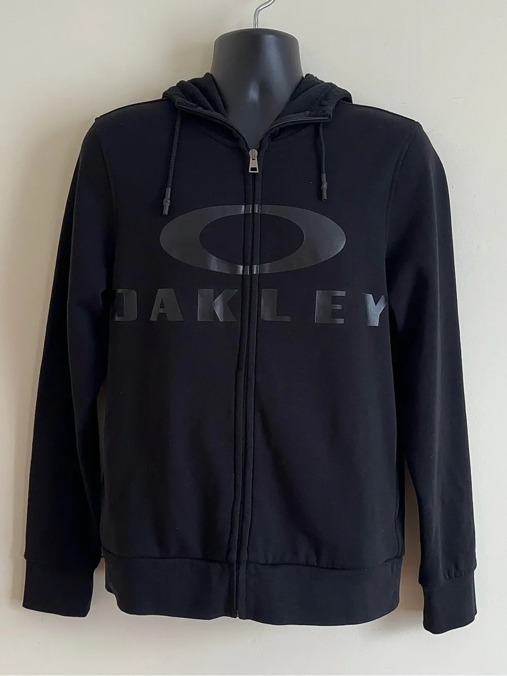 Oakley Men’s Bark FZ Full-Zip Hoodie – Blackout Black – Size M